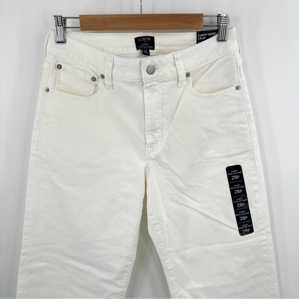 J Crew Petite Curvy Wide Leg Crop Jeans Size 28P - Picture 2 of 7